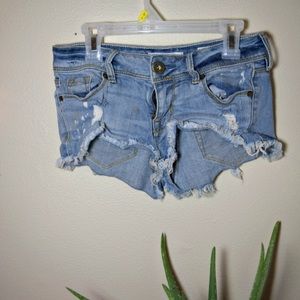 Medium-Wash Denim Shorts